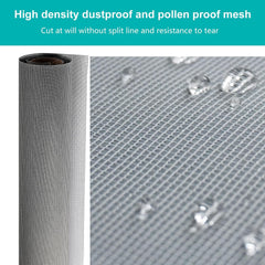 37"x197" Window Screen Mesh, High Density dustproof and Pollen Proof Haze Screen Mesh Window Screen Door Mesh, Windows Screens and Screen Door Replacement, Patio - MAGZO