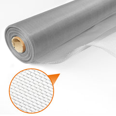 Durable Stainless Steel Mesh Window Screen Roll, 37" x16’ Metal Window Screen Replacement,Silver Woven Wire Mesh Screen for Window, Door, Patio,Pet