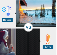 Custom Window Insulation Kit Thermal Insulated Curtain Keep Warm with Zipper