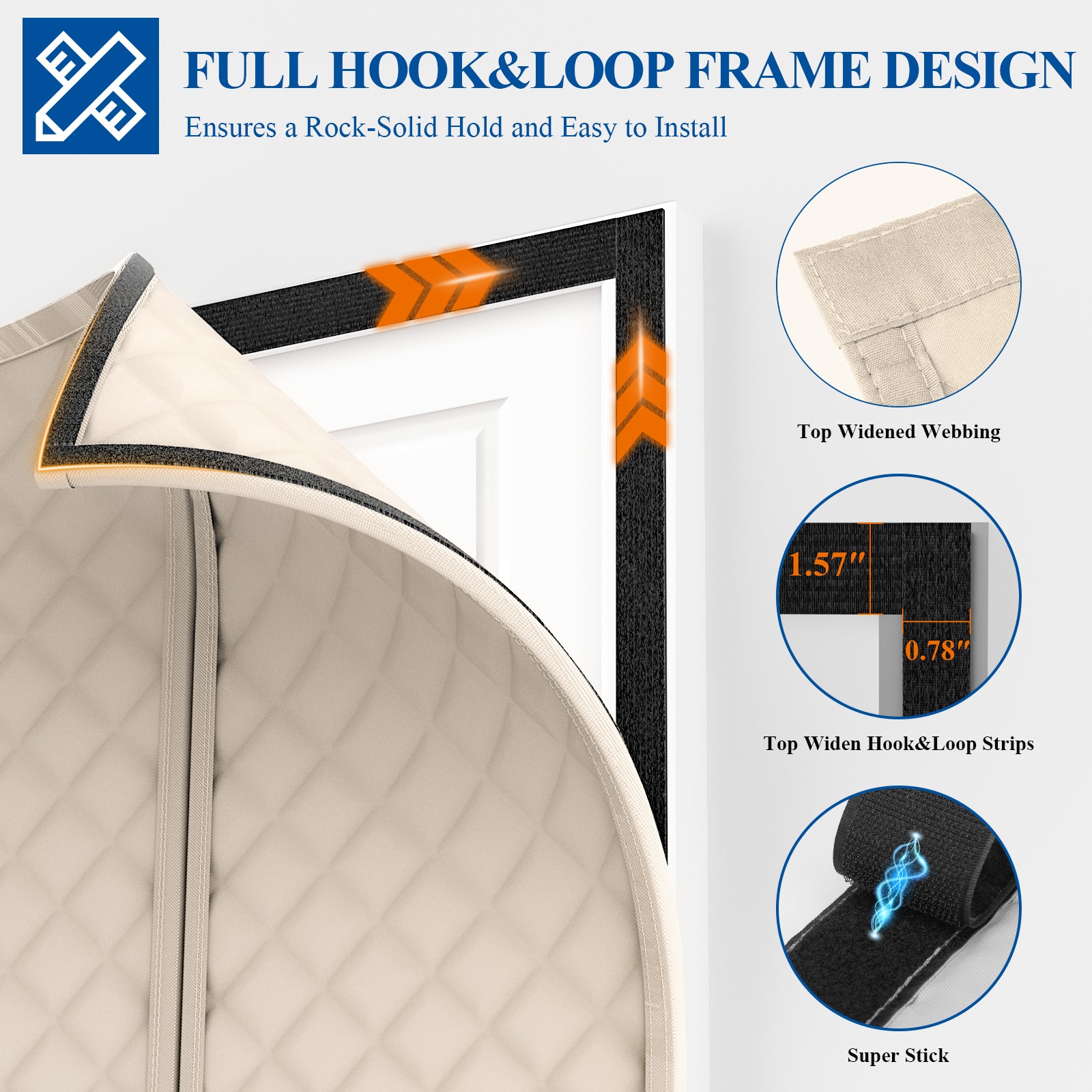 Customized Magnetic Thermal Insulated Door Curtain for  Any Doors, Porch  Door Covers to Keep Drafts Out and Keep Warm in Winter