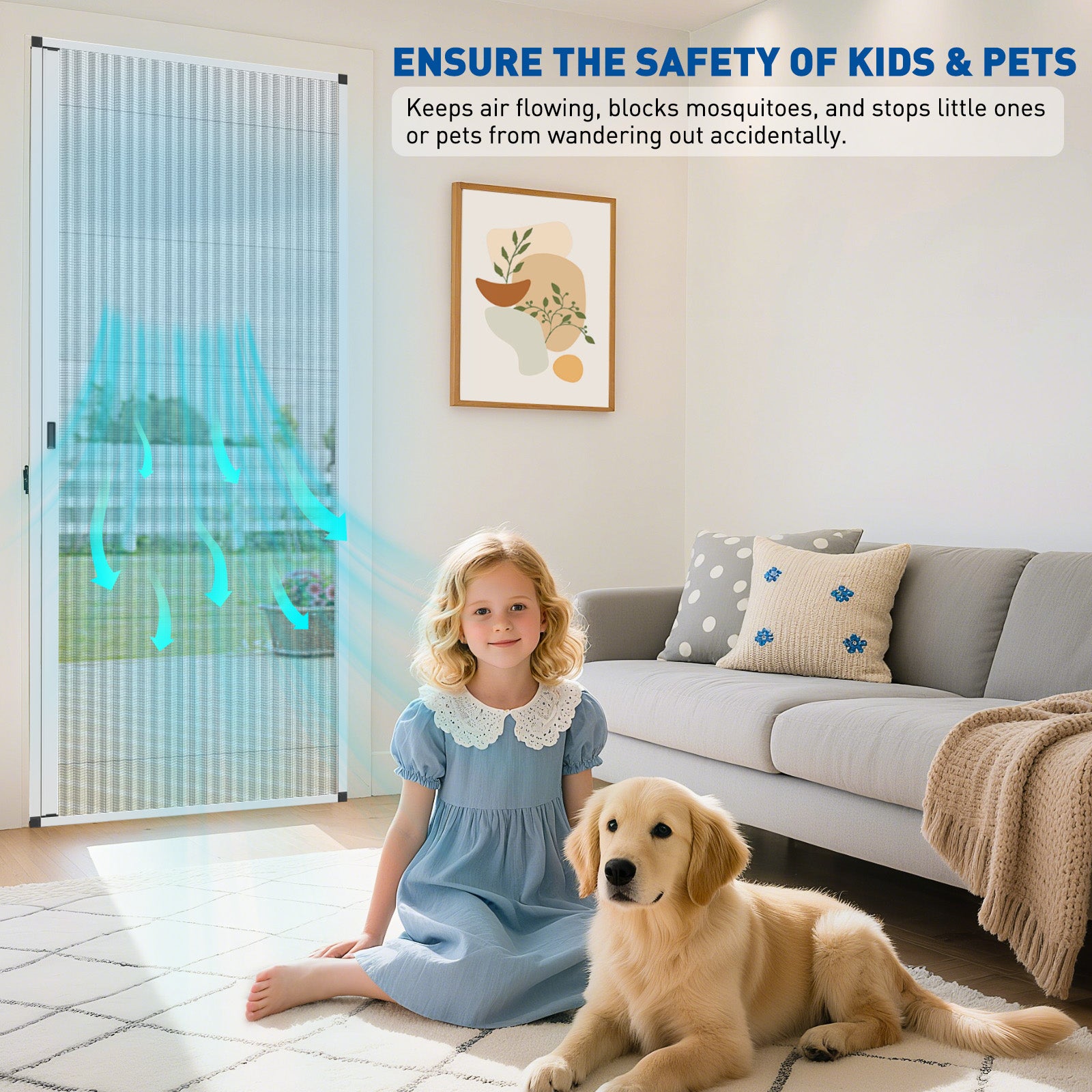 Customized Aluminum Retractable Screen Door Model 24