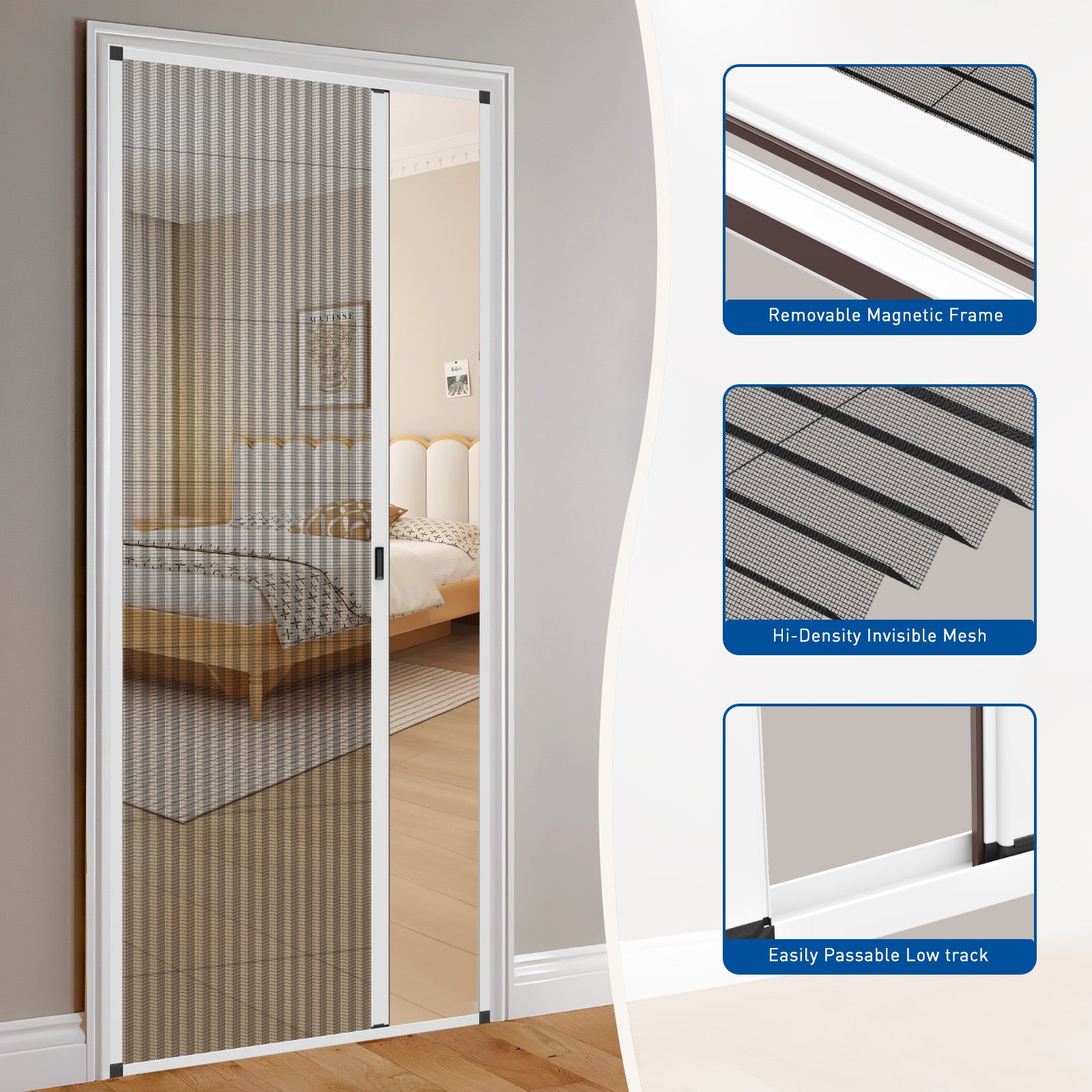 Customized Aluminum Retractable Screen Door Model 24