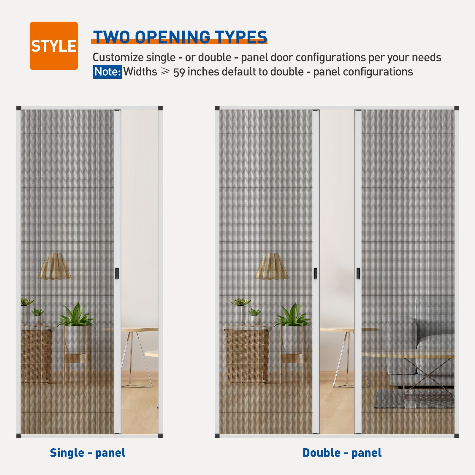 Customized Aluminum Retractable Screen Door Model 24