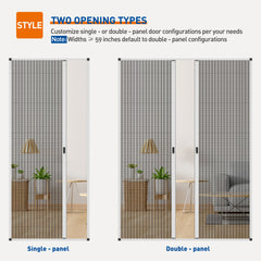 Customized Aluminum Retractable Screen Door Model 24