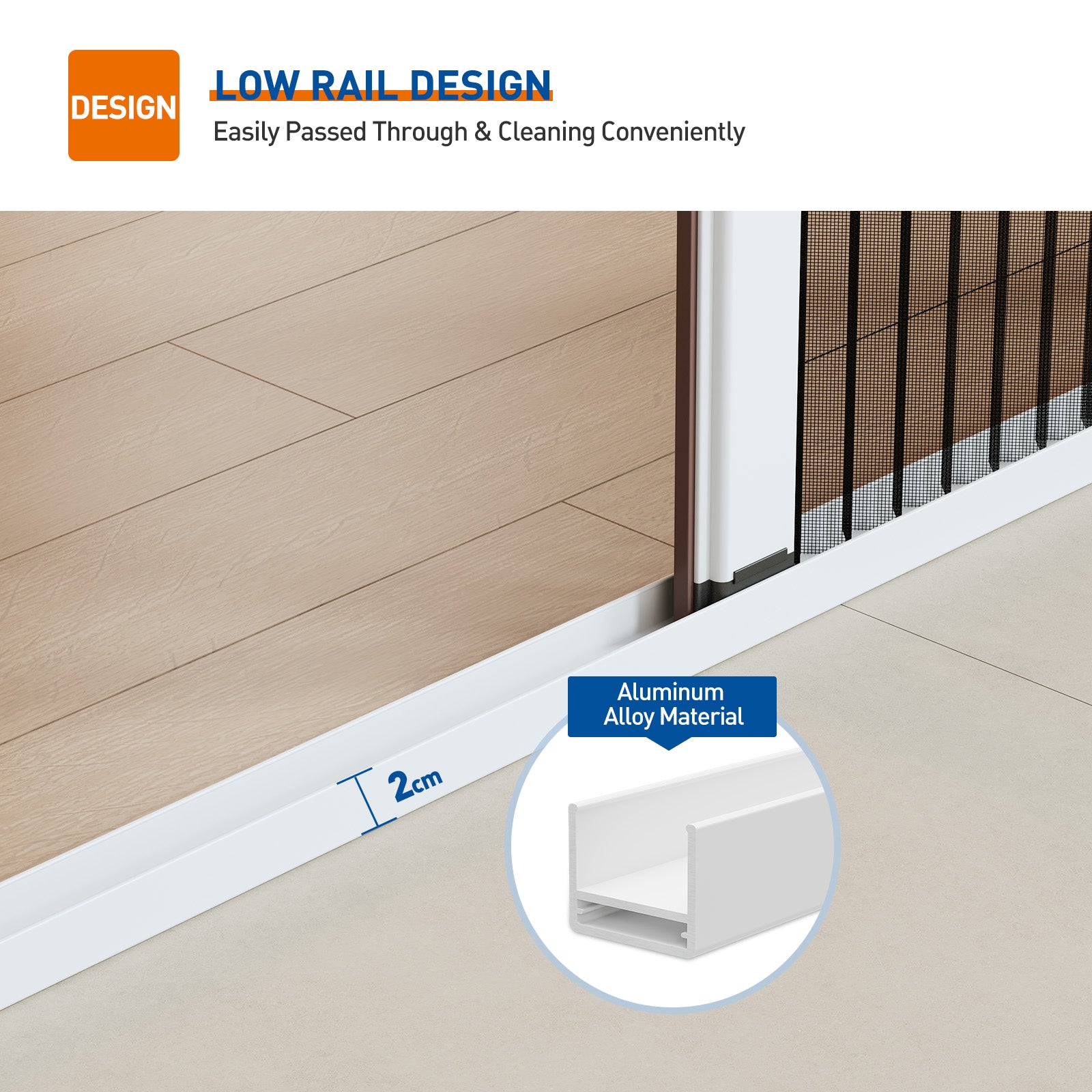 Customized Aluminum Retractable Screen Door Model 24