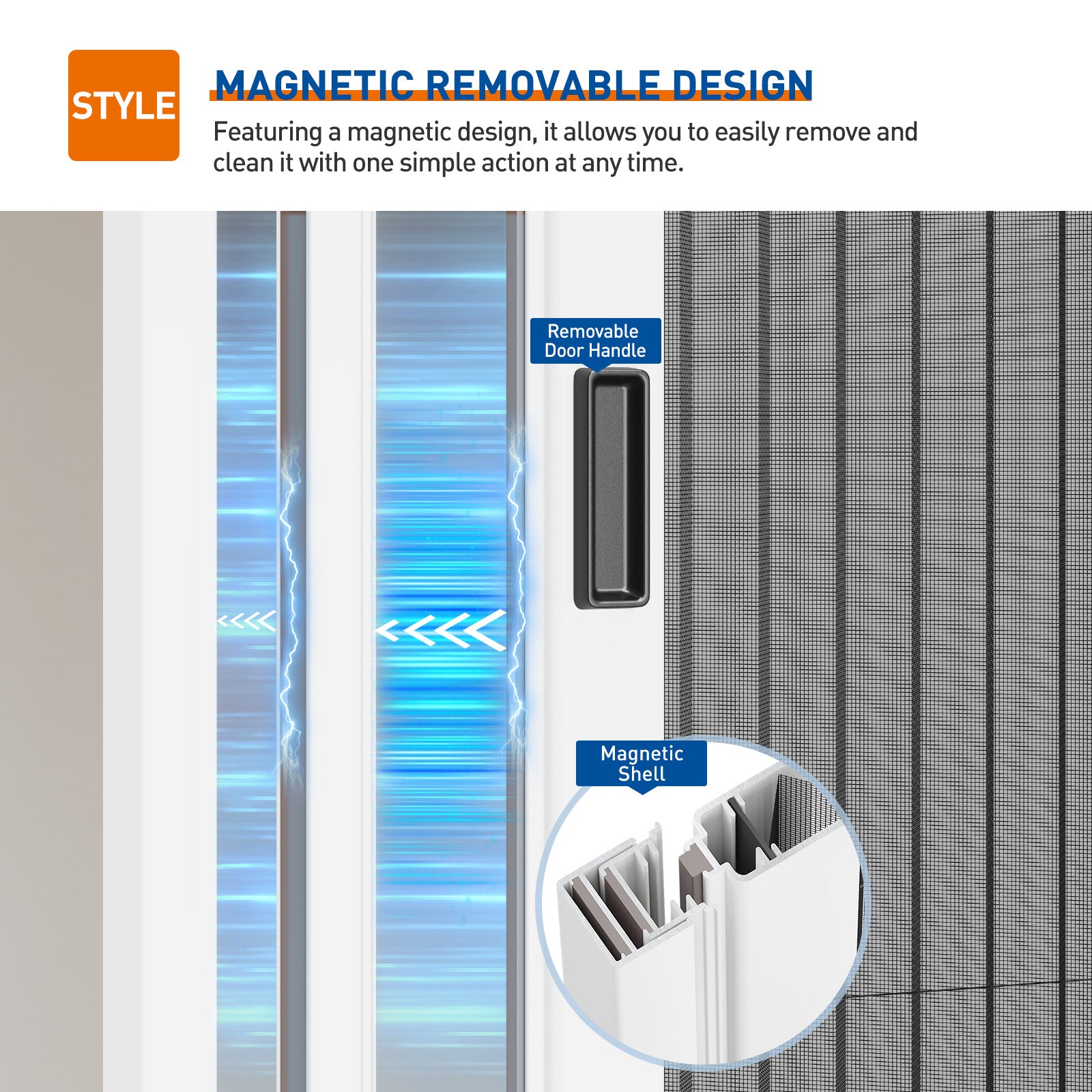 Customized Aluminum Retractable Screen Door Model 24