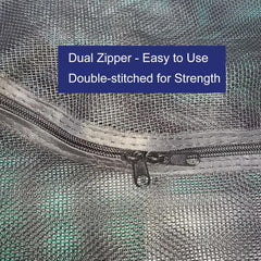 Custom Window Screen,Cat & Dog Claw Resistant Window Screen with a Zipper Opening