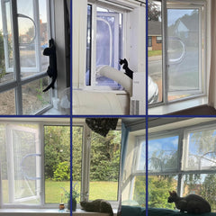 Custom Window Screen,Cat & Dog Claw Resistant Window Screen with a Zipper Opening