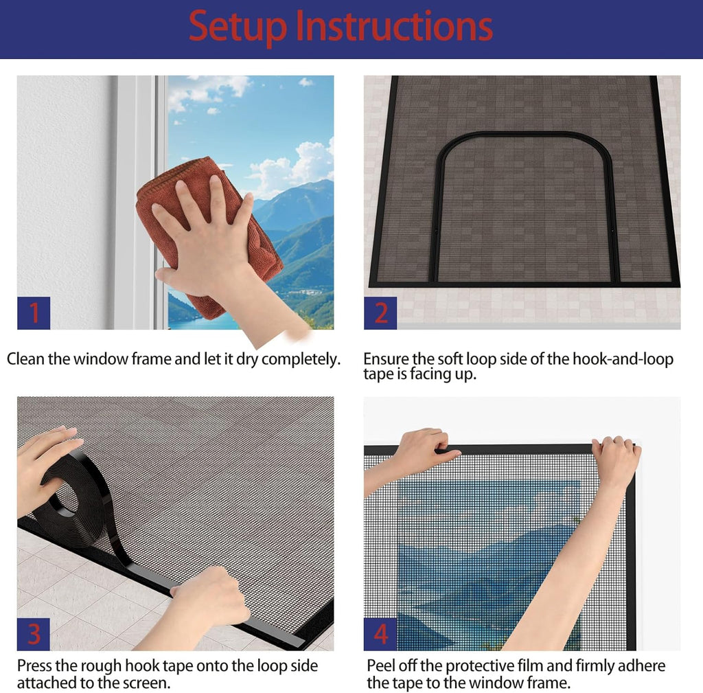 Custom Zippered Window Screen