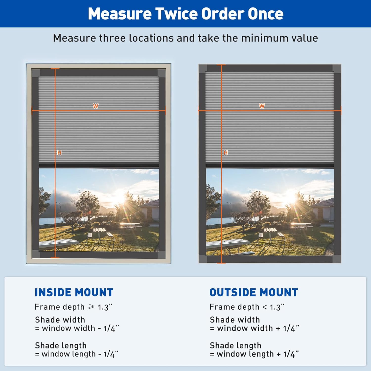 Custom Size Cordless Cellular Shades with Full Frame 100% Blackout Honeycomb Shades Pleated Blinds for Windows-Gray