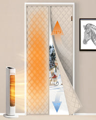 Customized Magnetic Thermal Insulated Door Curtain for  Any Doors, Porch  Door Covers to Keep Drafts Out and Keep Warm in Winter