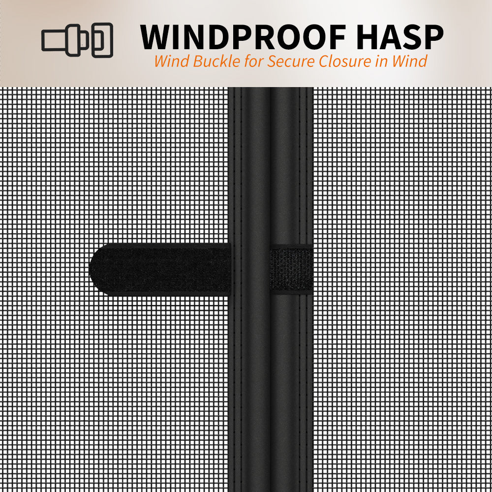 Custom Magnetic Screen Door Windproof Stays Closed In Strong Wind