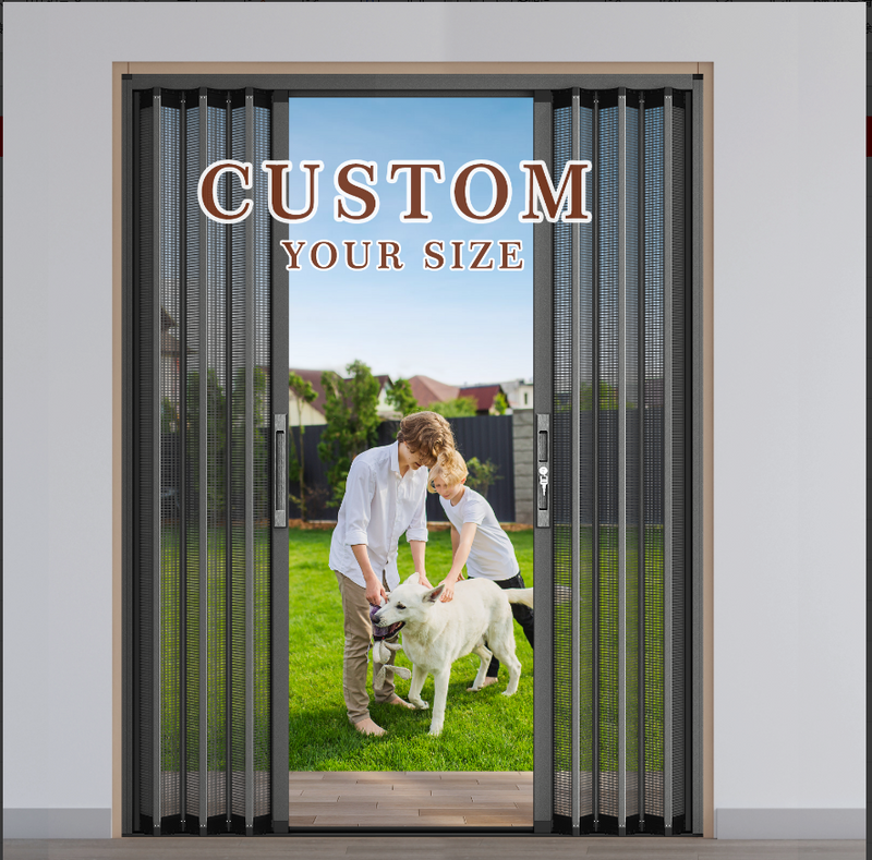 Custom Center-Opening Retractable Aluminum Screen Door
