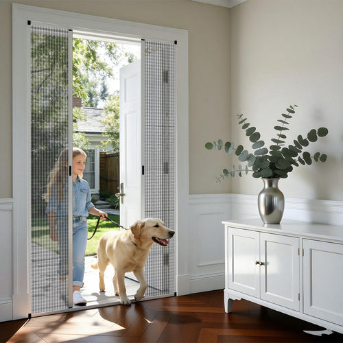 Custom Pleated Screen Door, Single Opening
