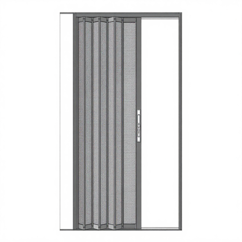 MAGZO Custom Aluminum Retractable Front Screen Door, Heavy Duty Aluminum Easy Assemble for Patio Door Scratch-Proof, Multiple Colors Available