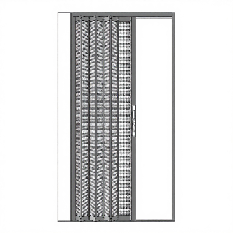 MAGZO Custom Aluminum Retractable Front Screen Door, Heavy Duty Aluminum Easy Assemble for Patio Door Scratch-Proof, Multiple Colors Available