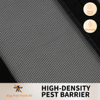 Center-open magnetic screen door with high-density 16x18 mesh, breathable, washable and insect-proof.