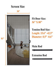 Custom Hanging Screen Door with Tension Rod - MAGZO