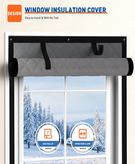 Custom Insulated Window Cover,Thermal Insulated Window Blanket Keeping Warm can be Rolled - MAGZO