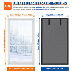 Custom Insulated Window Cover,Thermal Insulated Window Blanket Keeping Warm can be Rolled - MAGZO