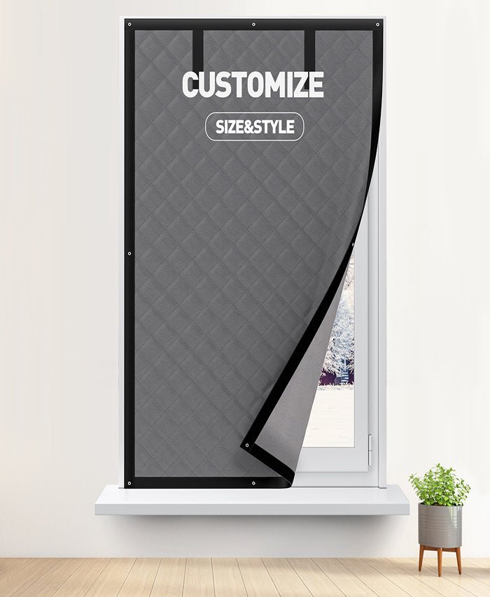 Custom Insulated Window Cover,Thermal Insulated Window Blanket Keeping Warm can be Rolled - MAGZO