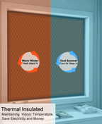 Custom Window Insulation Kit Thermal Insulated Curtain (Brown) - MAGZO