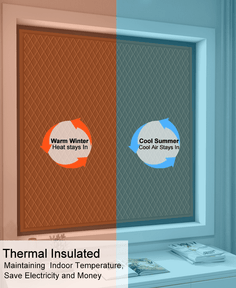 Custom Window Insulation Kit Thermal Insulated Curtain (Brown) - MAGZO
