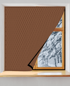 Custom Window Insulation Kit Thermal Insulated Curtain (Brown) - MAGZO