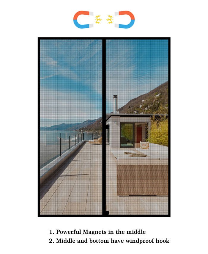 MAGZO Custom Magnetic Screen Door Curtain-Large - MAGZO