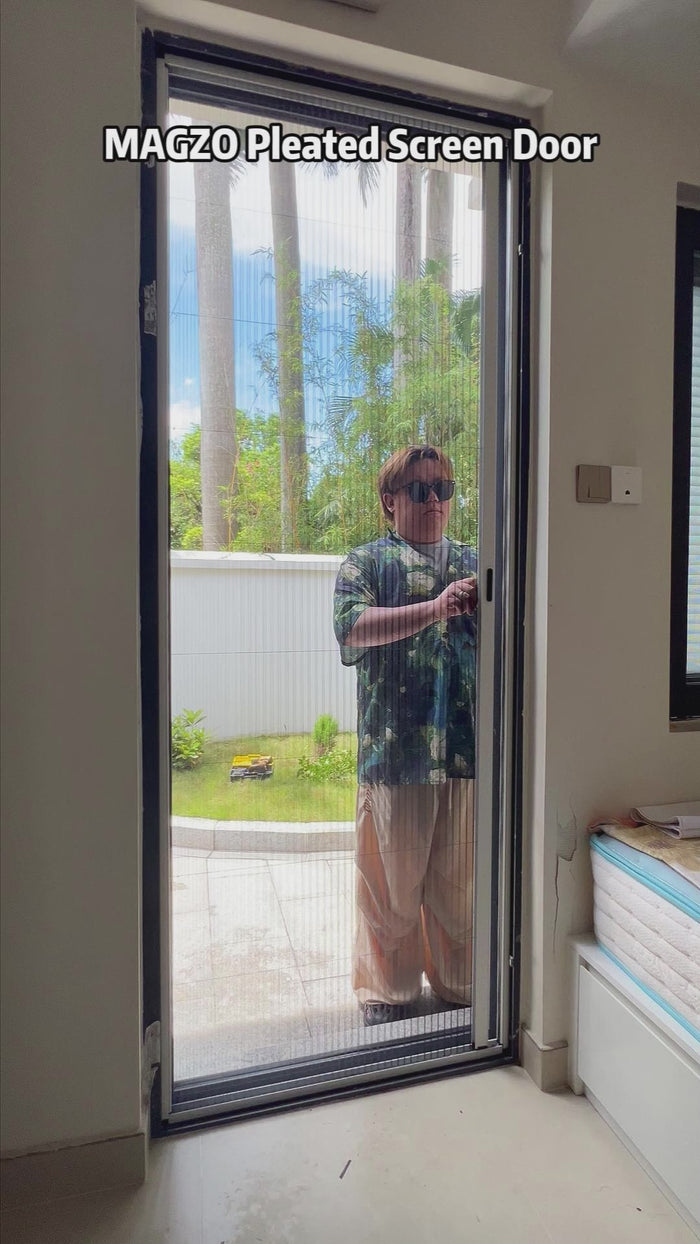 No complicated tools needed, install with ease. #MAGZO #Screen #door #Pleated