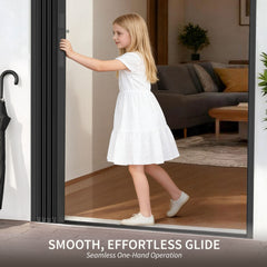 Custom retractable security door with smooth glide track, easy one-hand operation and space-saving design.